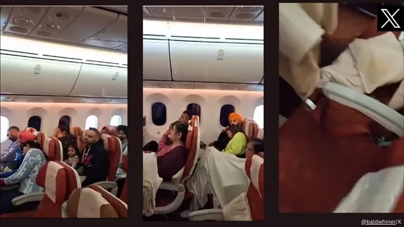 Water leaks through overhead bins on flight