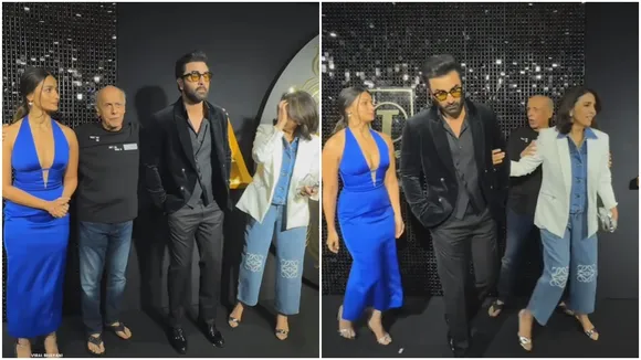 Animal success Ranbir Kapoor: alia bhatt neetu singh and Mahesh Bhatt at party