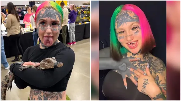 tattoo girl viral video,orylan,टैटू गर्ल,Woman With Two Tongues,Tattoo girl orylan video,Viral video,orylan videos,Tongue,Two Tongue Woman,Bizarre News,Bizarre News Stories,body modification,body modification pics,Body Modification Viral Pics,Body Modifications,Devil Body Modification,Extreme Body Modification,OnlyFans,OnlyFans Model,Orylan Instagram,viral news,Viral Photos,Woman With Split Tongue