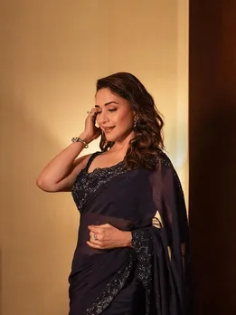 Madhuri Dixit Black Saree