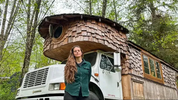Canadian woman, Mobile Cabin Home, Canadian Woman Built Mobile Cabin Home, World news, trending news, viral news,