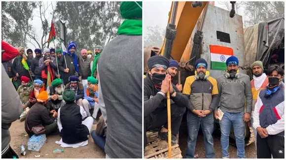 Farmer protest,Delhi Farmer Protest,tear gas drones,tear gas on shambhu border"