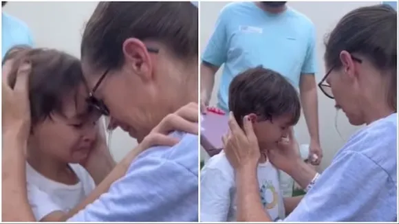 "woman with cancer hugs grandchild"," world trending stories"," woman with cancer reunites with grandchild"