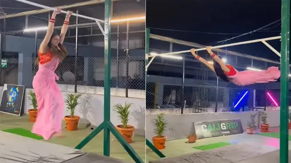 Gymnastics,Woman Perform Gymnastics In Saree,Woman Perform Gymnastics,Viral Video,viral news,trending news,trending video