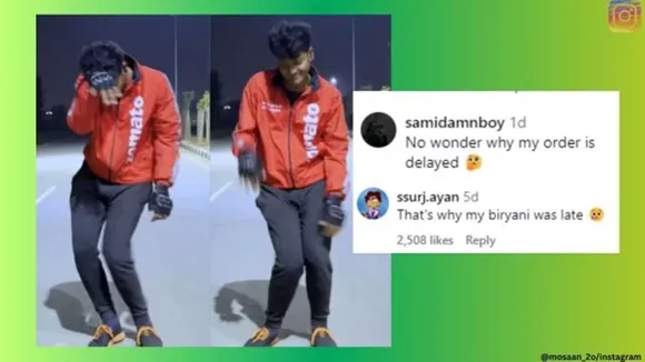 Zomato delivery agent dances to Uljah Jiya, Zomato delivery agent dancing, dance by Zomato delivery agent, dance by Zomato delivery agent on reels, dance reels, viral, dance reels, reels on dance, viral, trending, indian express"