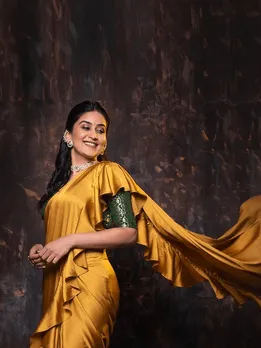 Vaidehi Parashurami Ruffle Saree
