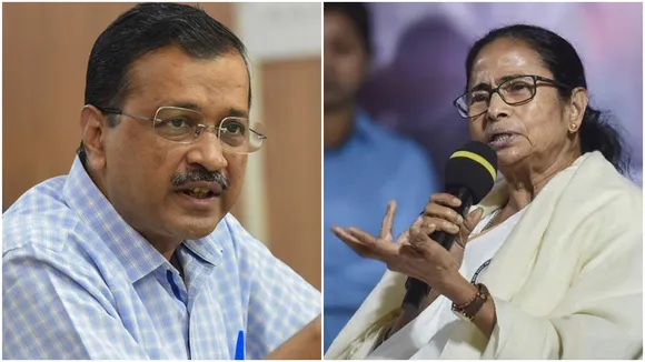Mamata Banerjee protesting Arvind Kejriwals arrest