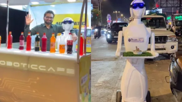 "Viral Video, Ahmedabad, robot video, robot serving Ice Gola, Robot in Ahmedabad, Ahmedabad Viral Video, Shocking Video, odd News, Bizarre,