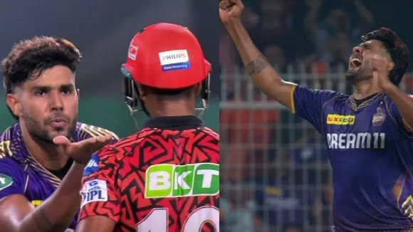 Harshit Rana, Harshit Rana fined, Harshit Rana last over, KKR vs SRH: দলকে জিতিয়ে বড় বিতর্কে জড়িয়ে পড়লেন হর্ষিত রানা (টুইটার)