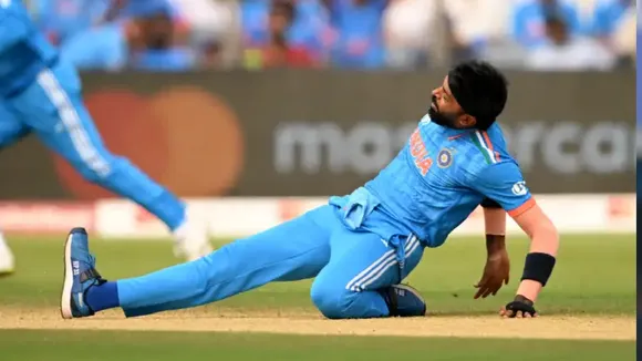 Hardik Pandya injured his ankle during the ODI World Cup match against Bangladesh in Pune.