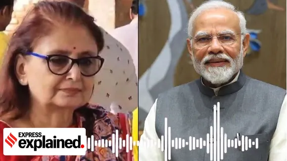 Screengrab of Amrita Roy, PM Modi