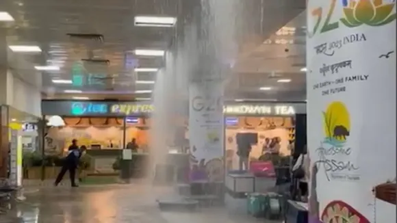 Guwahati airport"," Guwahati airport ceiling collapse"," Guwahati airport rainfall"," Guwahati airport damaged"," Guwahati airport Adani group"," Guwahati airport operation halted"," guwahati flights diverted