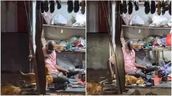 stray dog"," mumbai"," elderly man"," cobbler"," heartwarming"," viral video"," kindness