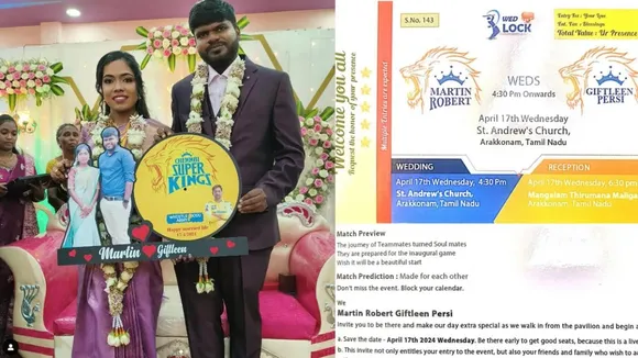 Couple got a unique card, fan of CSK, Ipl 2024, CSK fans, Viral News