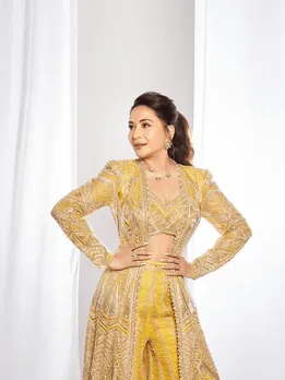 Madhuri Dixit Yellow Sharara Dress
