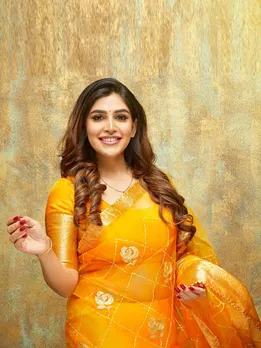 Mira Jagannath Orange Saree