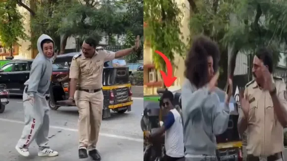 dancing cop