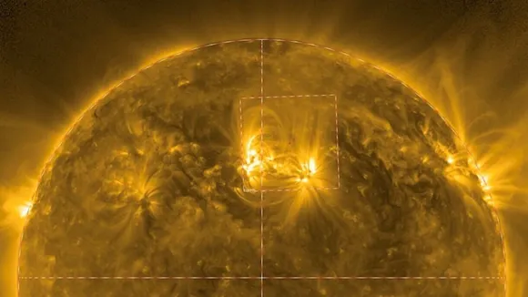 Solar moss around the centre of a sunspot group / Credit - European Space Agency