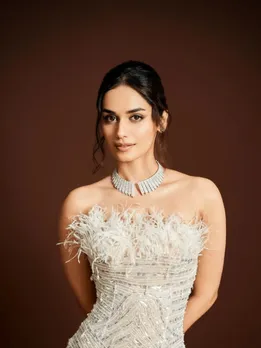 Manushi Chhillar Off Shoulder Dress