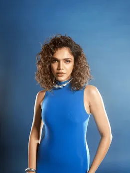 Shriya Pilgaonkar Blue Bodycon Dress