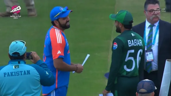 Rohit Sharma forgets coin during toss