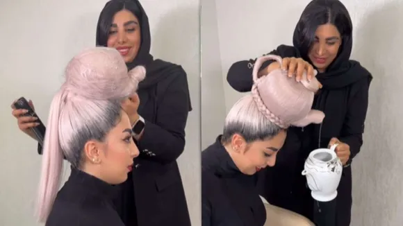 Iranian Hairstylist, Hair Style, Teapot Hairstyle, Viral Video, Hairstyles, Trendy Hair Style"