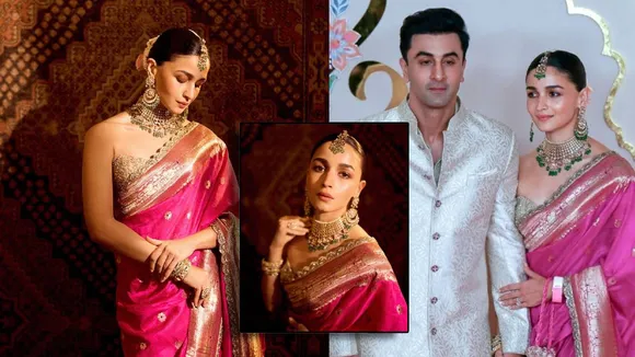 Alia Bhatt wore 160 year old ashavali pink saree