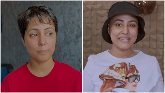 Hina Khan shared a post where she bald herself bollywood news