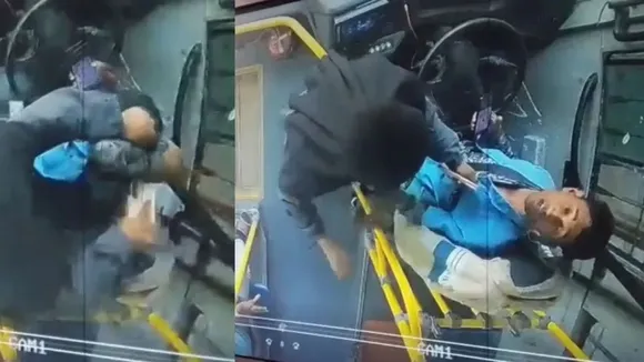 Woman wearing burqa attacked