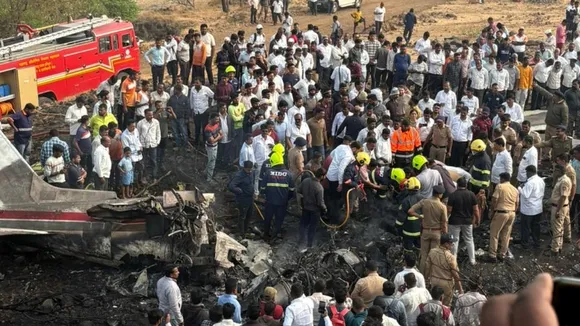 Ajit Pawar Plane Crash Video