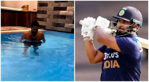 ઋષભ પંત ઝડપથી થઇ રહ્યો છે સ્વસ્થ , સ્વિમિંગ પૂલમાં વોક કરતો જોવા મળ્યો, જુઓ VIDEO