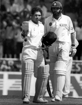 Sachin Tendulkar with Navjot Sidhu