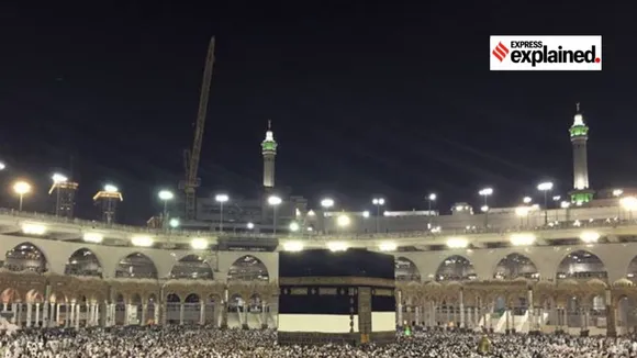Muslim pilgrims pray around the Kaaba, the cubic building at the Grand Mosque, during the annual Hajj pilgrimage in Mecca, Saudi Arabia, Sunday, June 25, 2023. Muslim pilgrims are converging on Saudi Arabia's holy city of Mecca for the largest Hajj since the coronavirus pandemic severely curtailed access to one of Islam's five pillars.