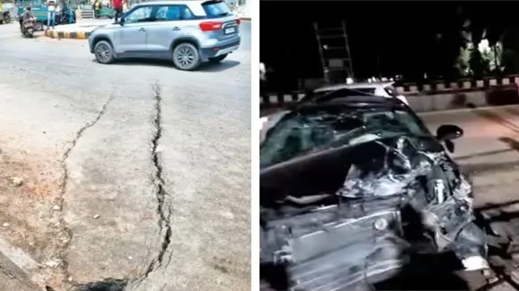 Ahmedabad, Sarkhej Roza Safety wall collapsed, road crack Shahpur, Vadodara accident