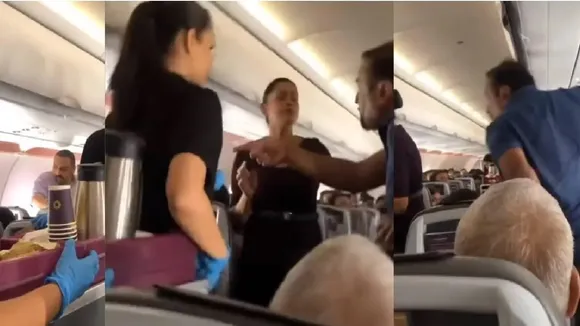 air hostess harassed, passenger harasses air hostess, passenger harasses passenger