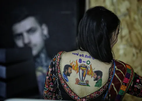 Navratri tatoo, world cup 2023 