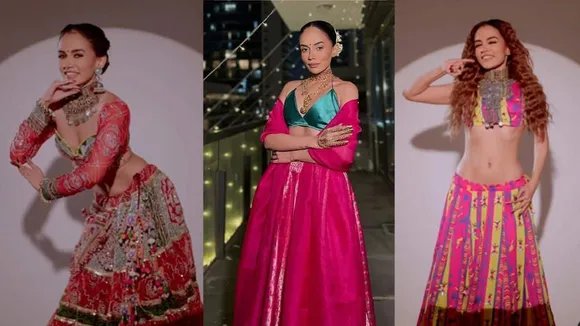 Shardiya Navratri 2023. Garba Looks. Komal Pandey inspired Garba Looks