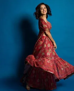 Nushrratt Bharuccha look dashing in red sharara set