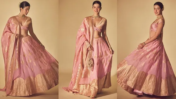 Shanaya Kapoor look beautiful in traditional look, showed her desi avatar by wearing Gajra