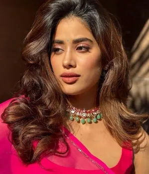 Pink saree look of Jhanvi Kapoor