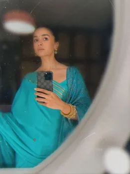 Alia Bhatt saree Ramayan theme ayodhya ram temple saree look fashion gujarati news