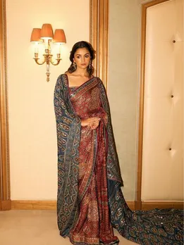 Alia Bhatt saree Ramayan theme ayodhya ram temple saree look fashion gujarati news