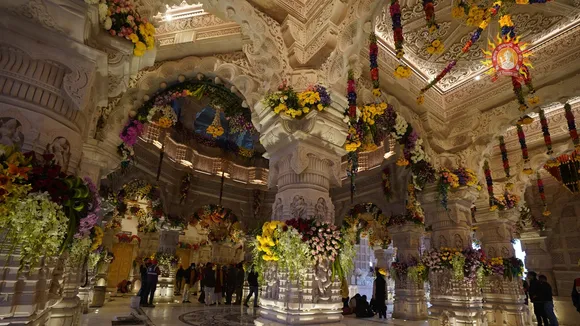 ayodhya ram mandir pran pratishtha celebration | ayodhya ram temple | ayodhya ram mandir celebration | ayodhya ram mandir photo | ram lalla photo | lord ram photo | shree ram photo | ram temple photo | ayodhya ram mandir inauguratio decoration