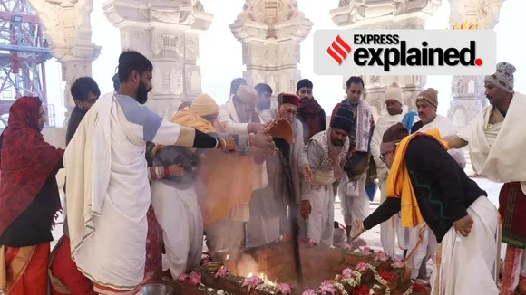 ayodhya ram mandir pran pratishtha | ayodhya ram mandir pran pratishtha puja vidhi | ayodhya ram temple | ram mandir photo | arani manthan puja vidhi | arani manthan