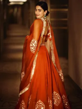 rashmika Mandanna latest red lehnga photos Instagram movies