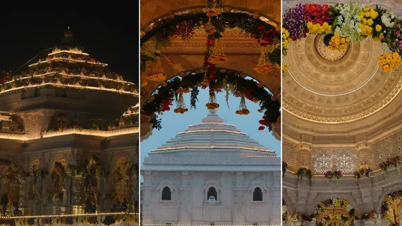 ayodhya ram mandir pran pratishtha celebration | ayodhya ram temple | ayodhya ram mandir celebration | ayodhya ram mandir photo | ram lalla photo | lord ram photo | shree ram photo | ram temple photo | ayodhya ram mandir inauguratio decoration