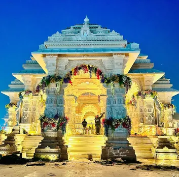 ayodhya ram mandir pran pratishtha celebration | ayodhya ram temple | ayodhya ram mandir celebration | ayodhya ram mandir photo | ram lalla photo | lord ram photo | shree ram photo | ram temple photo | ayodhya ram mandir inauguratio decoration