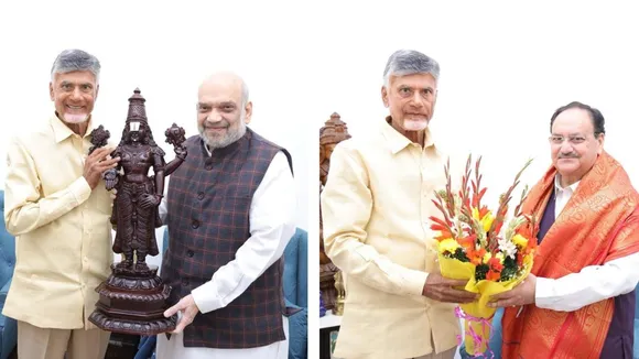 Chandrababu Naidu meet amit shah and jp nadda at delhi