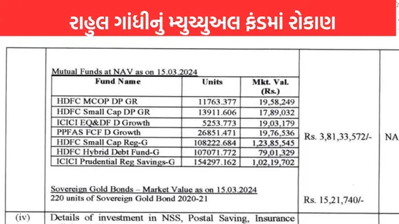 rahul gandhi net worth | congress leader rahul gandhi | rahul gandhi share market investment | rahul gandhi equity portfolio | rahul gandhi mutual fund investment | rahul gandhi bank balance | rahul gandhi affidavit