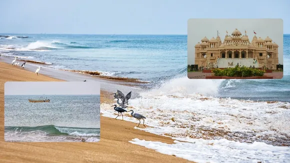 madhavpur beach porbandar | madhavpur beach porbandar | gujarat famous beaches list | gujarat famous beach madhavpur | madhavpur famous tourist places | famous tourist places in porbandar